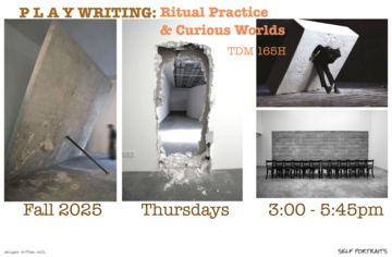 Poster for the course Playwriting: Ritual Practice and Curious Worlds