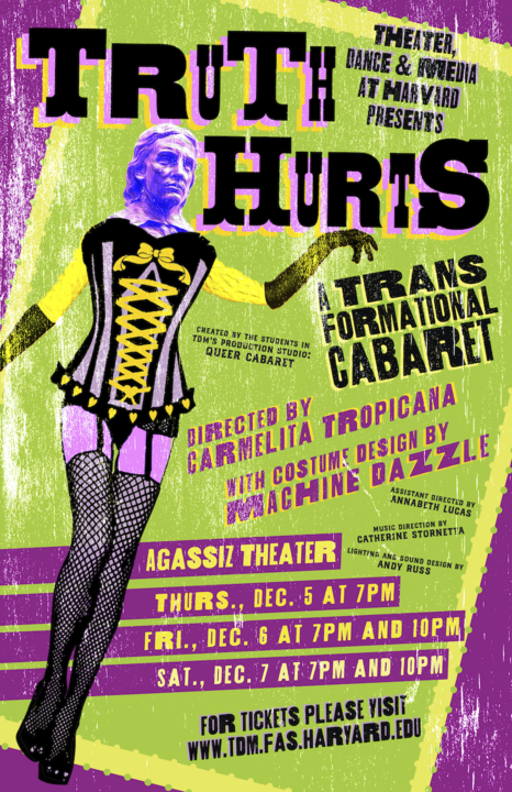 Poster for the TDM production of Truth Hurts: A Transformational Cabaret