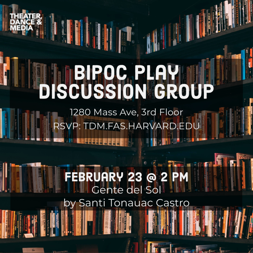 A poster for the February 2024 BIPOC Play Discussion Group meeting